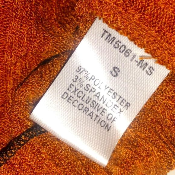 Rust Top Balloon Sleeve Stretch Size Small THML New - Picture 5 of 15